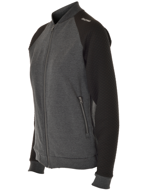Corvus Full Zip Sweatshirt | Herre Dark Grey melange