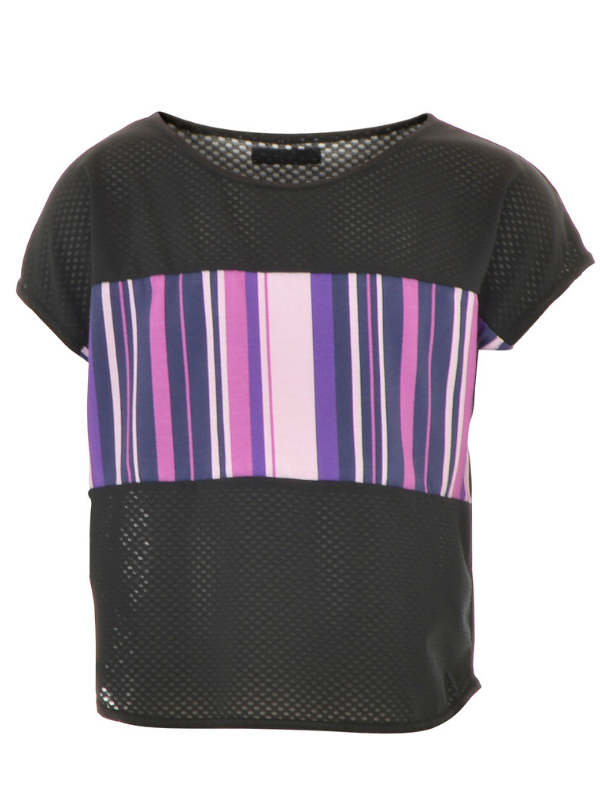 Top | NS-163 | Outlet Purple Stripe