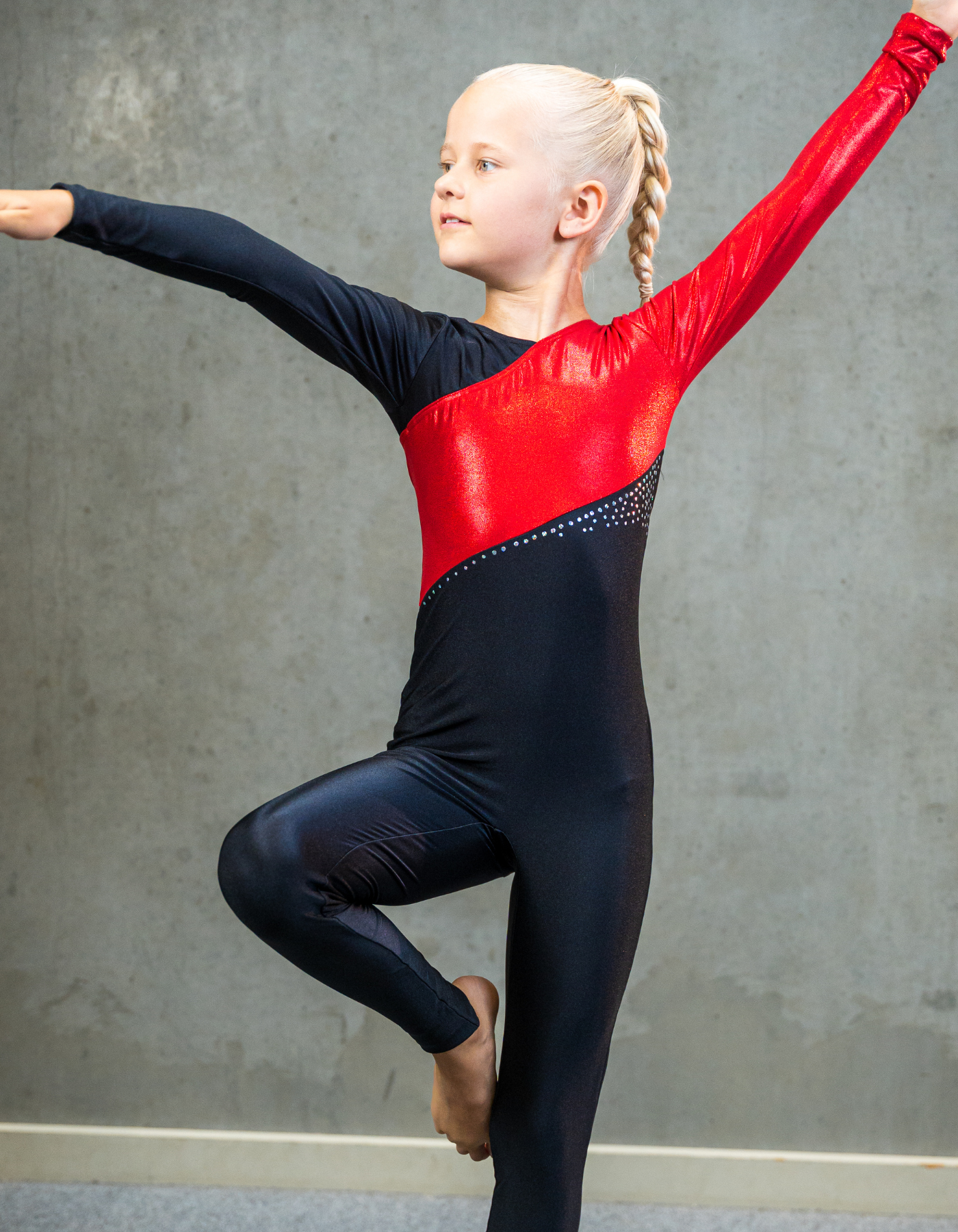 Sally heldragt - Black/Red