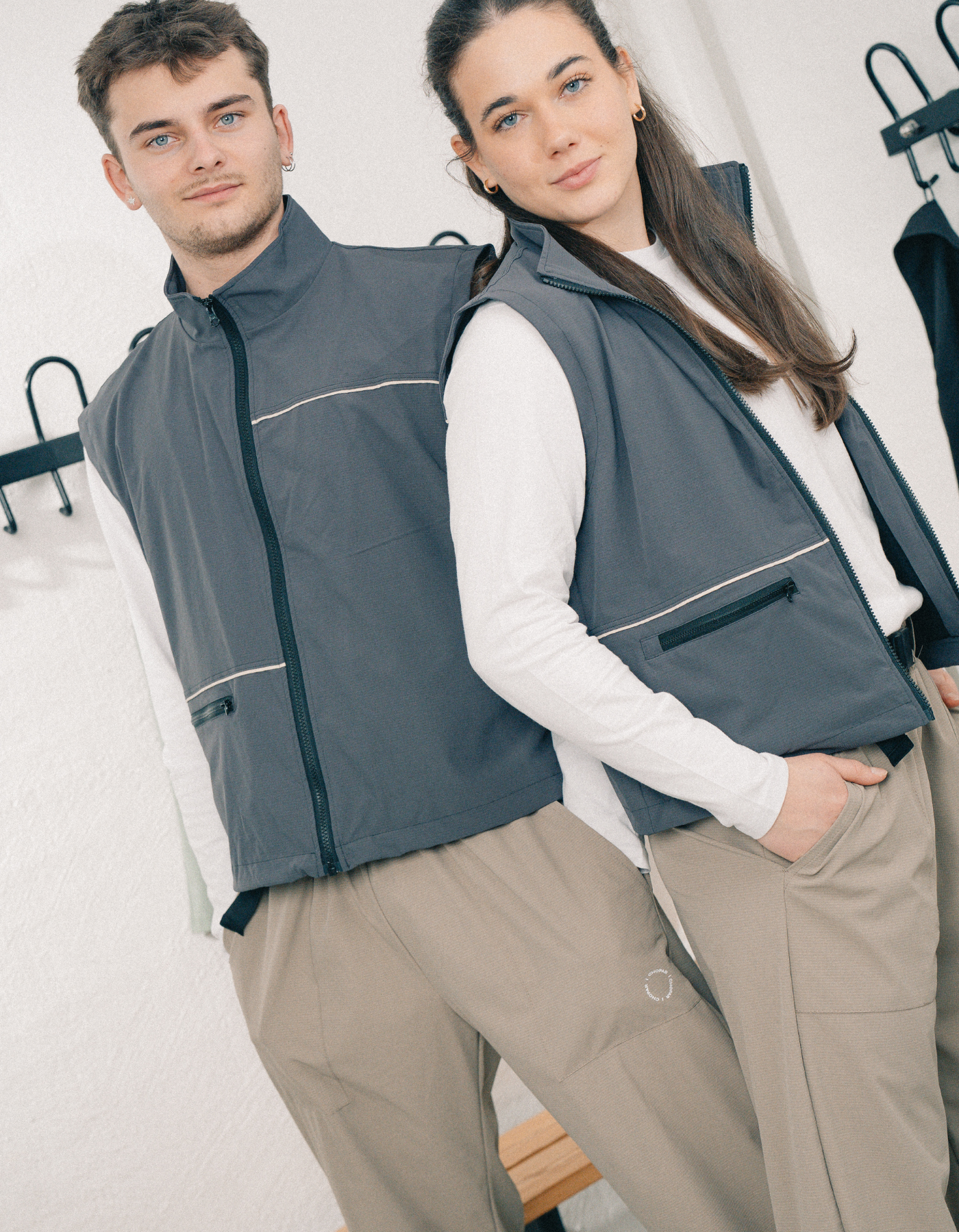 Tech pipe vest | Unisex Dark grey