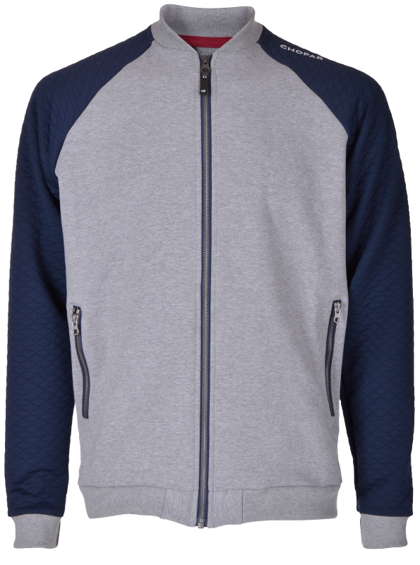 Corvus Full Zip Sweatshirt | Herre Dark Grey melange