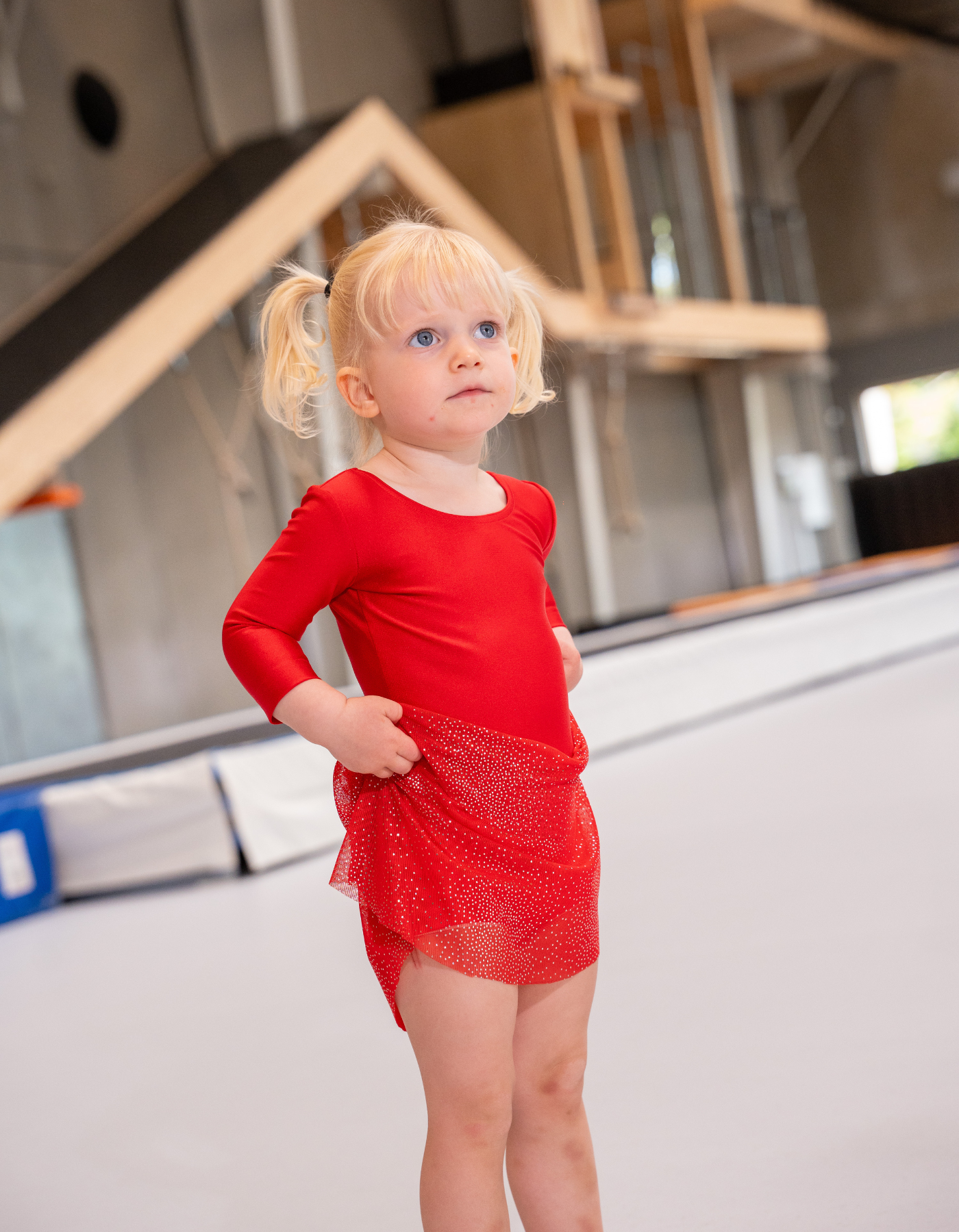 Leotard w. skirt | CK-1002 | Red