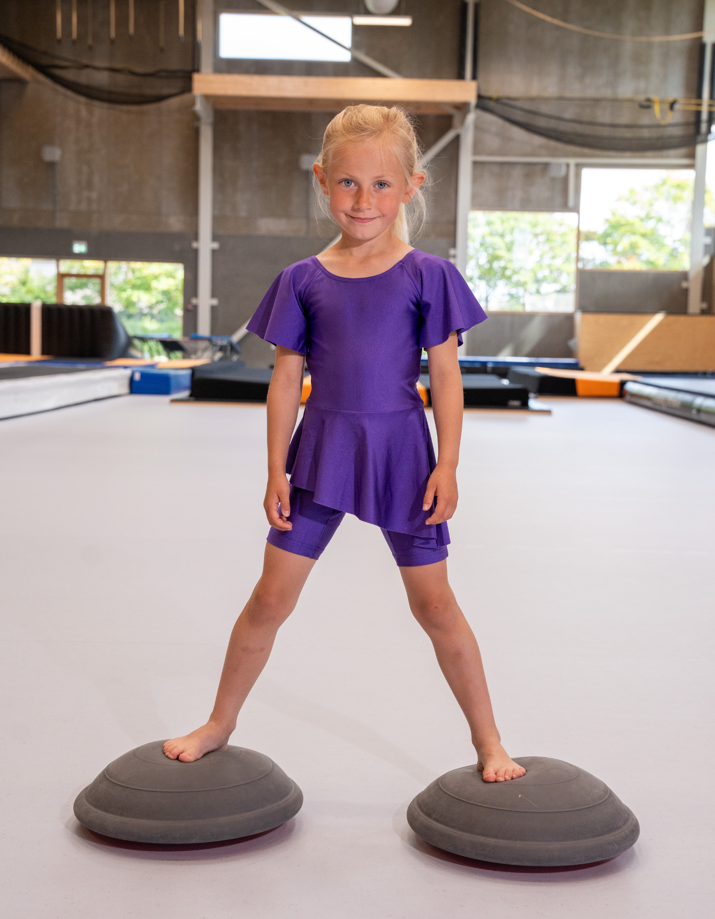 Catsuit w. skirt | CK-5008 | Purple