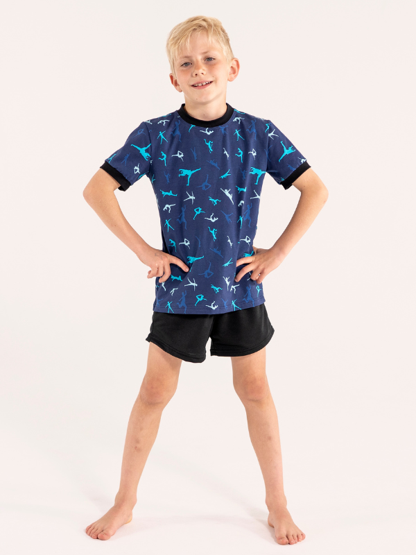Loose t-shirt | NS-175 Blue gymnast