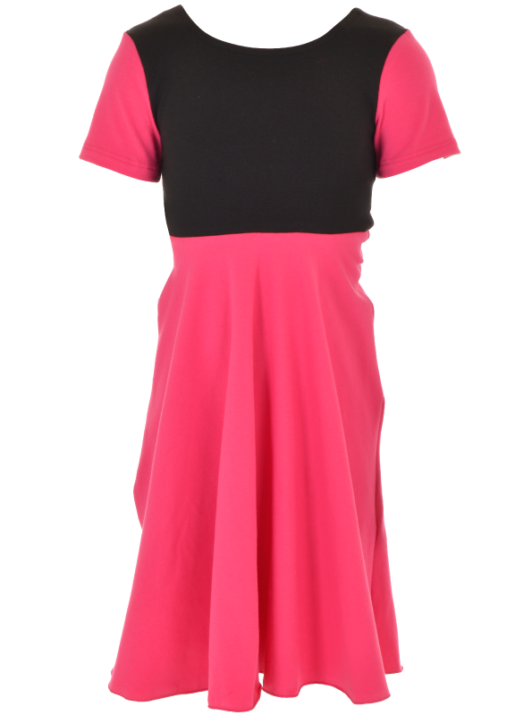 Kjole | NS-155 | Outlet Pink-black