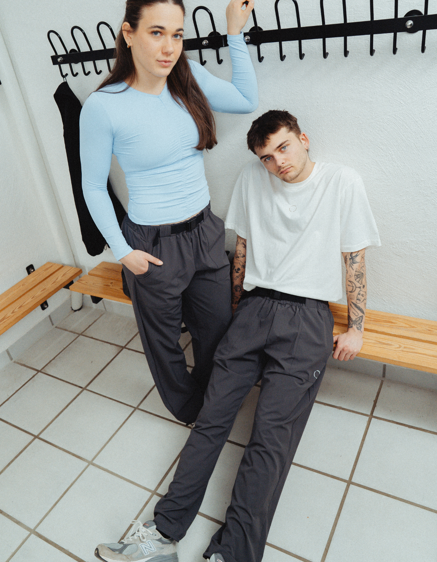Fede tech pants med bælte | CHOPAR
